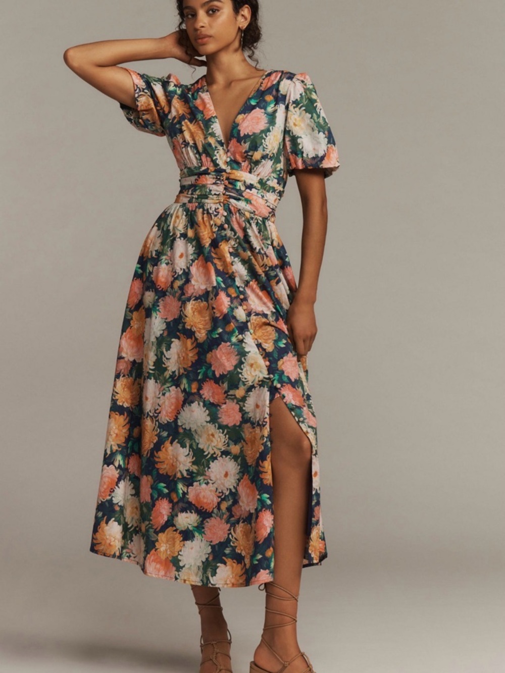 Anthropologie Katerina Button Front Dress